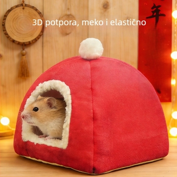 Hamster gnijezdo u stilu jurta, gnijezdo za mala kućna ljubimca, toplo gnijezdo za hamster i činčilu