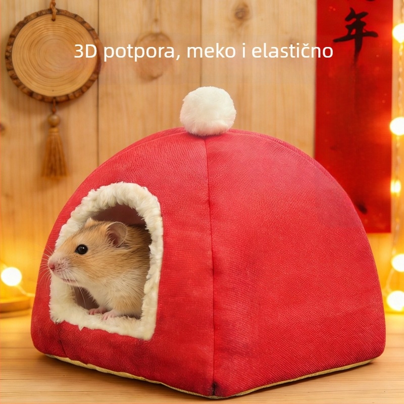 Hamster gnijezdo u stilu jurta, gnijezdo za mala kućna ljubimca, toplo gnijezdo za hamster i činčilu