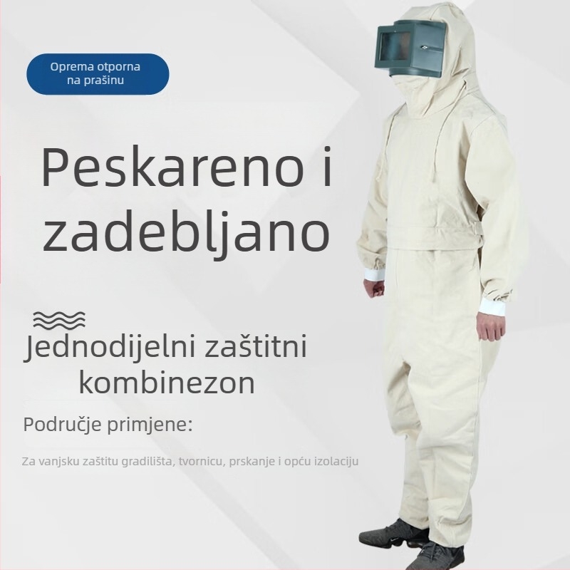 VLEN industrijsko zaštitno odijelo za pijesak s integriranim vizirom