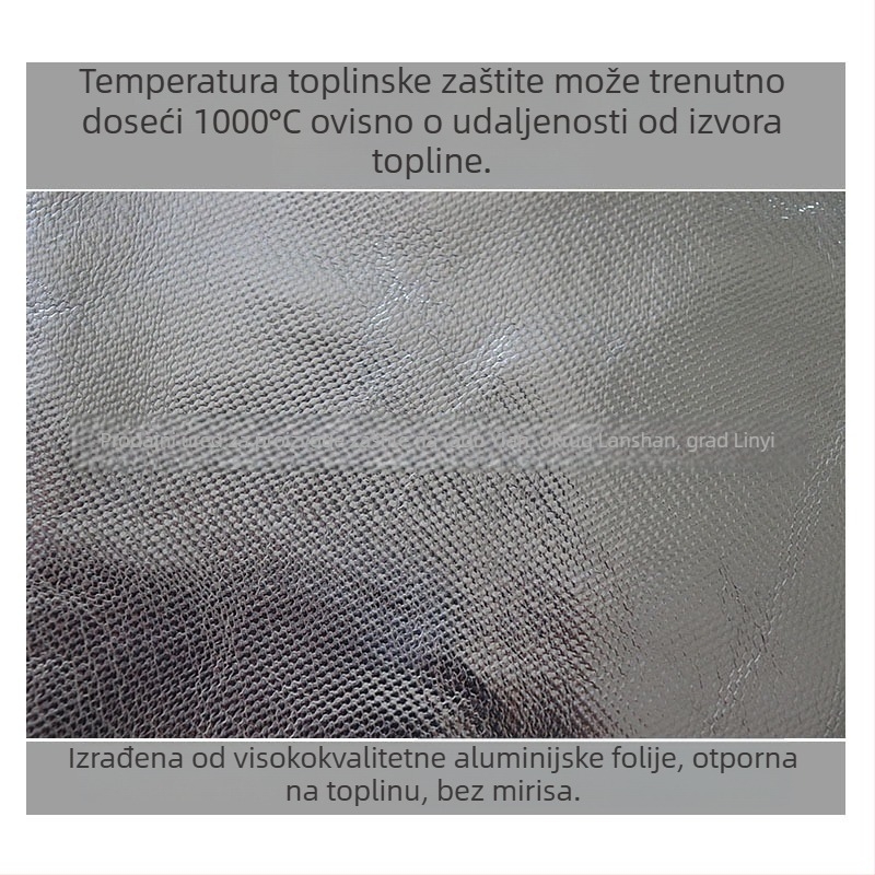 Aluminijska folija toplinsko izolacijska pregača i zaštitno odijelo, otporno na plamen i prskanje, za visoke temperature u metalurgiji i kemijskoj industriji