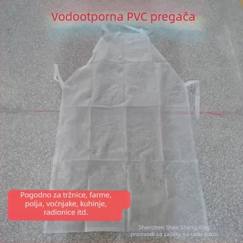 Bez rukava zástera od PU kože/denima/PVC materijala, vodootporna i otporna na masnoću, unisex, za kuhinju, dom, tvornicu i radionicu.