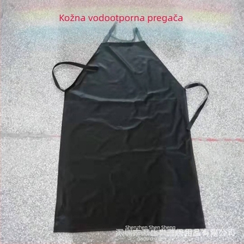 Bez rukava zástera od PU kože/denima/PVC materijala, vodootporna i otporna na masnoću, unisex, za kuhinju, dom, tvornicu i radionicu.
