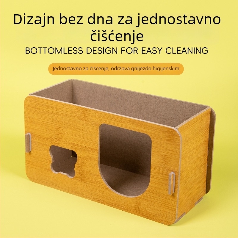 Drveno sklonište za hrčke s ljetnim hlađenjem, pogodno za hrčke, patuljaste hrčke i zečeve