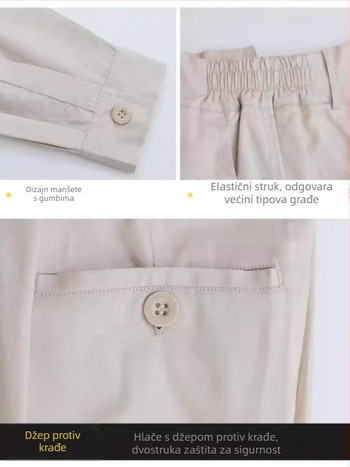 Ljetni antistatijski unisex radni set laganih gornjih dijelova za električare