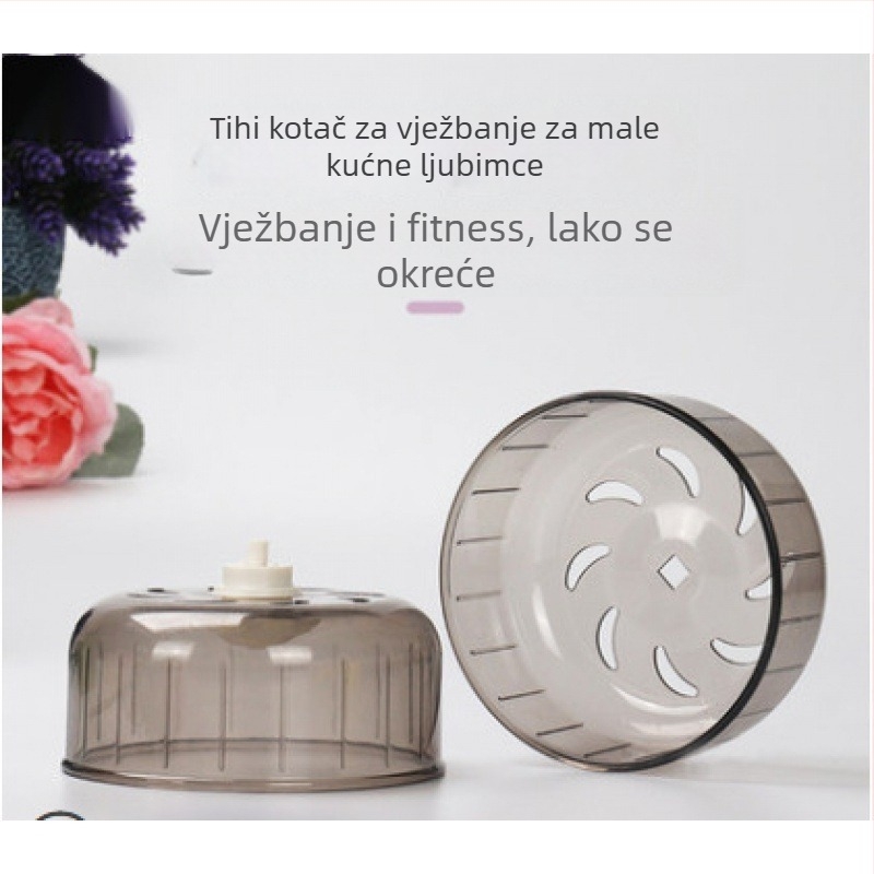 Kružni kotač za hrčke, promjer 13 cm, cilindrični mehanizam i bajonetni nosač