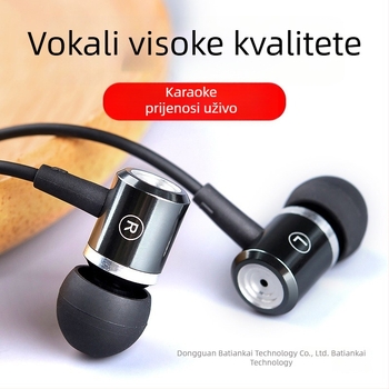 Žične in-ear karaoke slušalice s Type-C i 3,5 mm priključkom za pjevanje