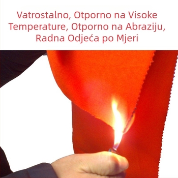 Set radne odjeće otporne na plamen, otporne na visoke temperature i abraziju, zaštitna odjeća za zavarivanje s dugim rukavima, 100% pamuk, zaštitno radno odijelo, personalizirani tisak
