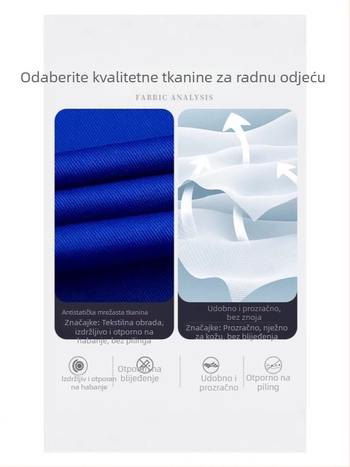 Ljetni antistatični radni komplet za muškarce — lagan komplet radne odjeće s kratkim rukavima za logistiku i održavanje vozila