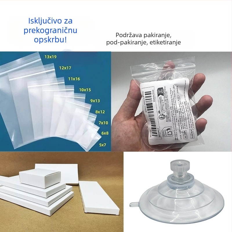 60 mm usisna čašica sa vijcima za kupaonsku policu, PVC, prozirno