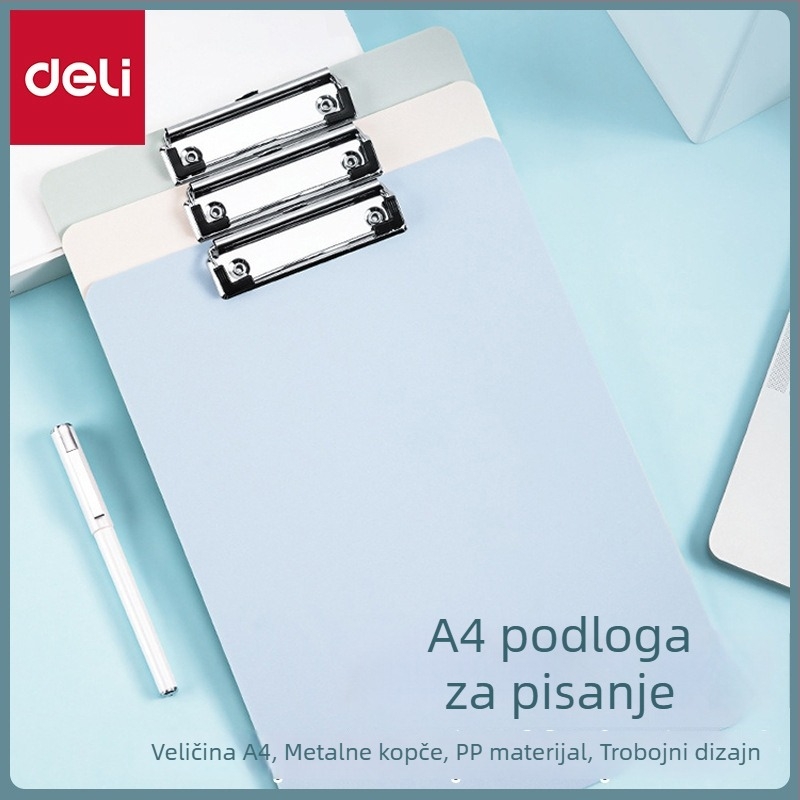Deli 72641 Plastični klip ploče A4 – školske uredske potrepštine