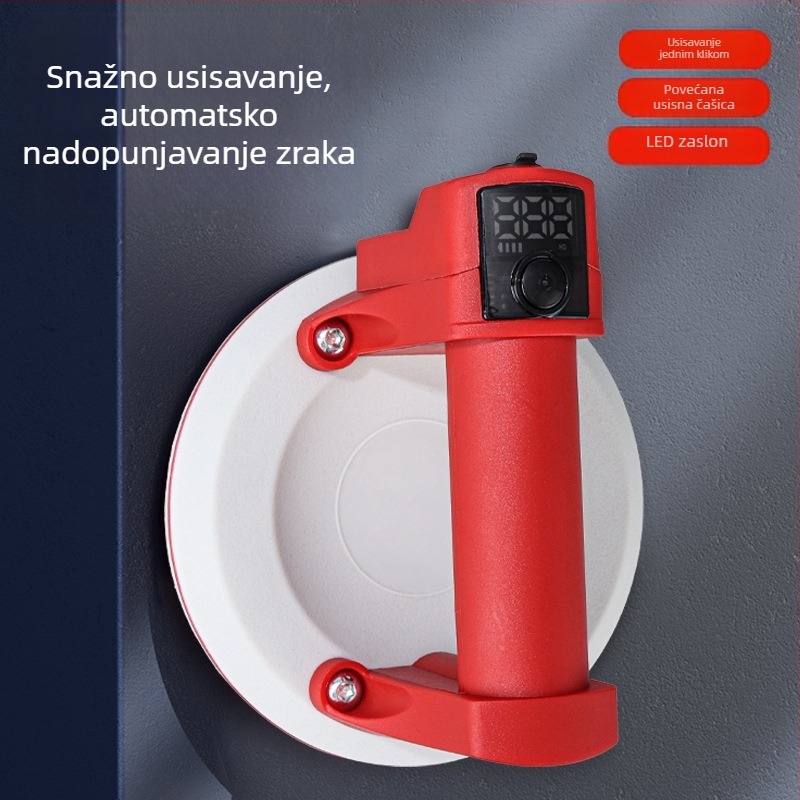 Kompaktna usisna čašica za pločice sa staklenom vakuum pumpom za podizanje kamenih ploča i podnih pločica