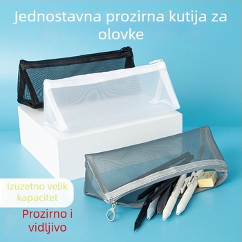 Torbica za olovke u japanskom stilu, trodimenzionalni trokutasti dizajn, velik kapacitet, za učenike — futrola za školske potrepštine i kozmetiku