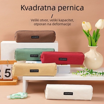 Pernica od platna s velikim kapacitetom za srednjoškolce, minimalistički stil, retro kreativno personalizirana torbica.