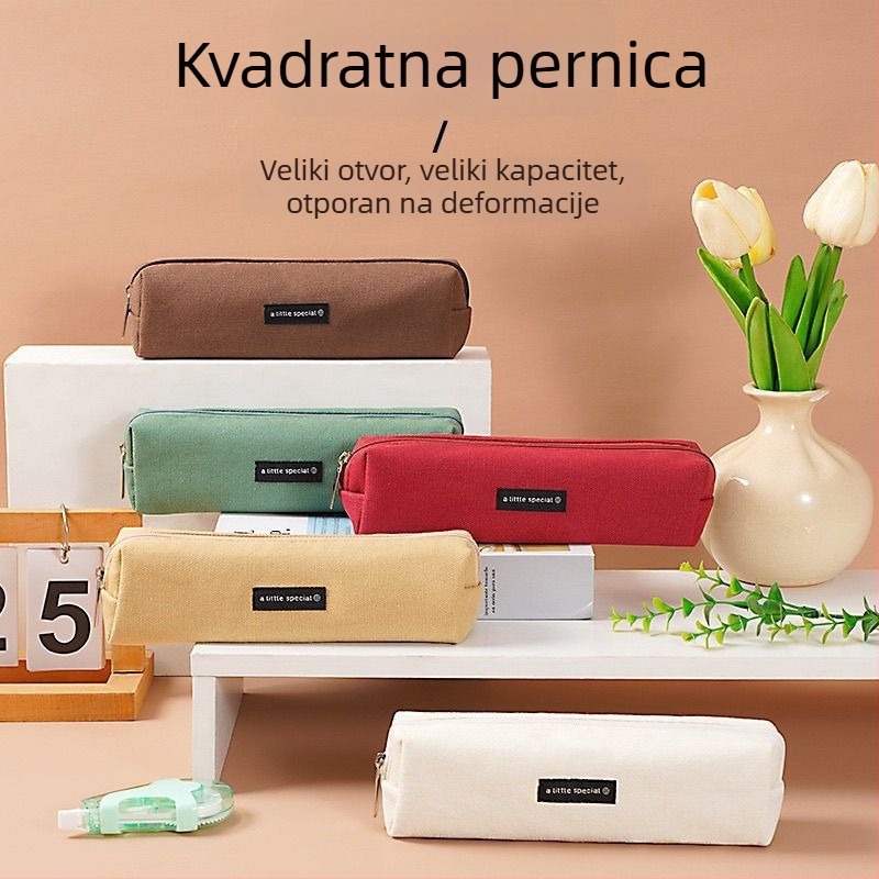 Pernica od platna s velikim kapacitetom za srednjoškolce, minimalistički stil, retro kreativno personalizirana torbica.
