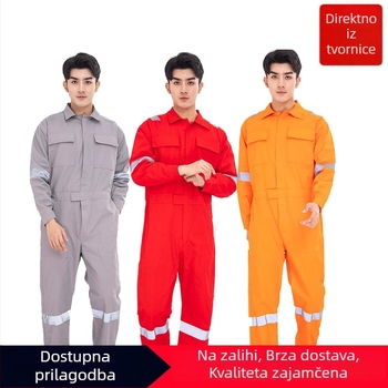 Prilagodljiva pamuk-poliester anti-statika, vatrootporna kombinacija za posao s reflektirajućim trakama i otiskom, pomorska radna odjeća