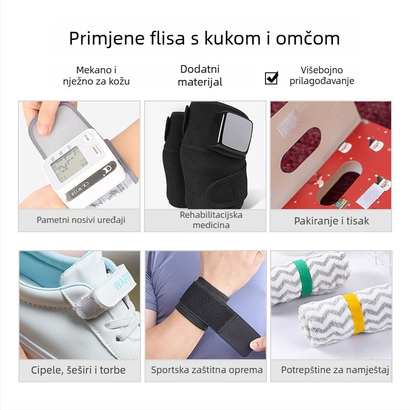Elastična Velcro traka za pričvršćivanje, šarolika, bez pilina, samoljepljiva najlonska traka, mekana površina s kukicama za zavjese na vratima i prozorima, fiksiranje i vezivanje
