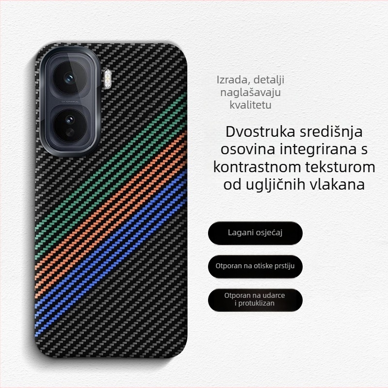 Kućište za iQOO Neo11, karbonsko vlakno, potpuno zaštita od pada, minimalistički INS stil