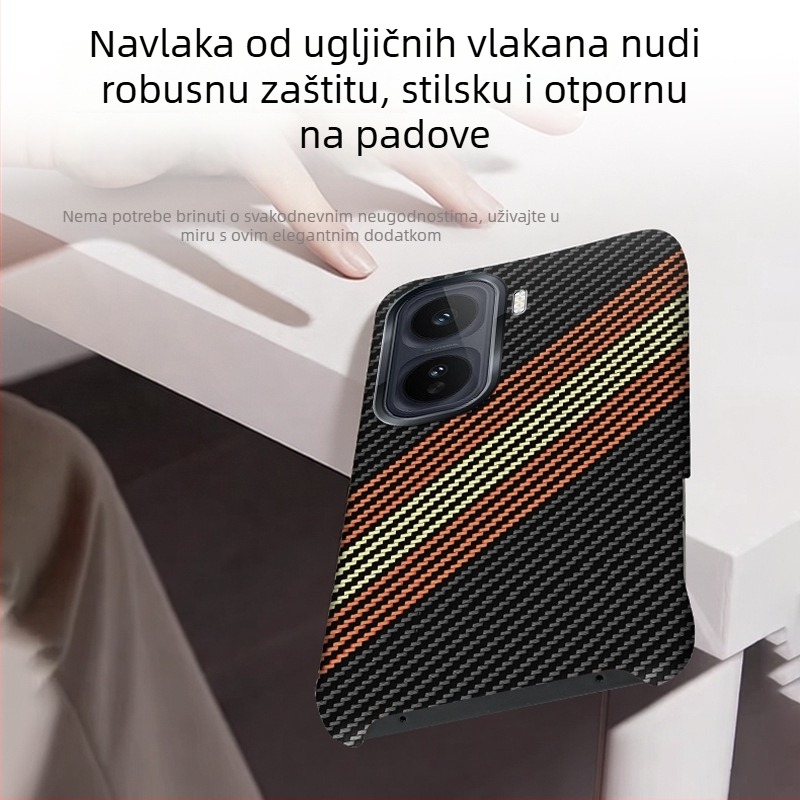 Kućište za iQOO Neo11, karbonsko vlakno, potpuno zaštita od pada, minimalistički INS stil