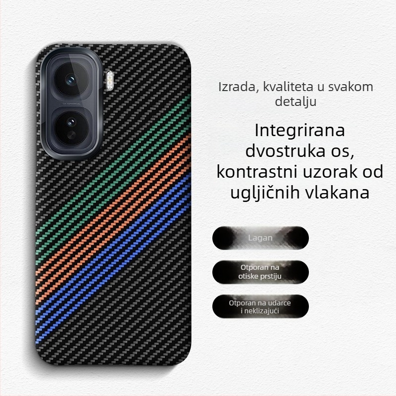 Kućište za iQOO Neo11, karbonsko vlakno, potpuno zaštita od pada, minimalistički INS stil