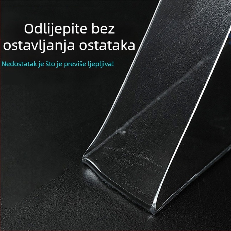 Prozirna nano dvostrano ljepiva traka, visoka viskoznost, bez ostataka, nano-akrilno ljepilo, širina 2 cm ili 3 cm, duljina 1–5 m