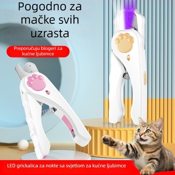 Univerzalna kliješta za mačke i pse, s LED ljubičastim svjetlom za provjeru gljivičnih infekcija