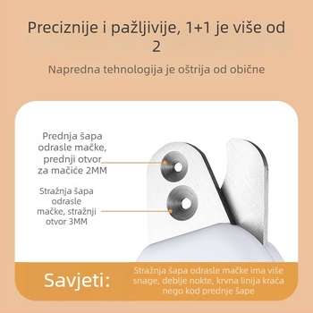 Univerzalna kliješta za mačke i pse, s LED ljubičastim svjetlom za provjeru gljivičnih infekcija