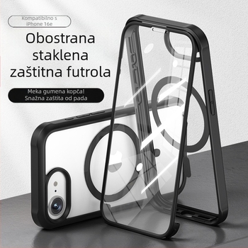 Magnetno dvostruko staklasto kućište za iPhone 16E, zaštita od padova