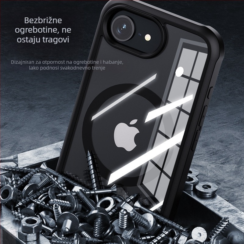 Magnetno dvostruko staklasto kućište za iPhone 16E, zaštita od padova