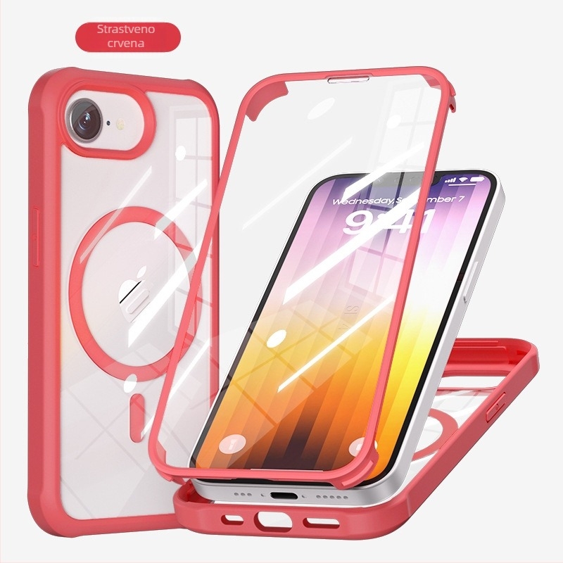 Magnetno dvostruko staklasto kućište za iPhone 16E, zaštita od padova