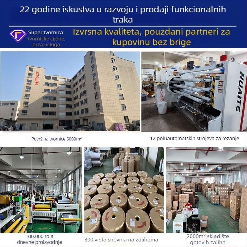 Dvostruka ljepilna traka s tkaninskom podlogom, snažna prionjivost za pričvršćivanje na zidove, spajanje tepiha bez vidljivih šavova, pogodna za vjenčanja i izložbe, mreža balona