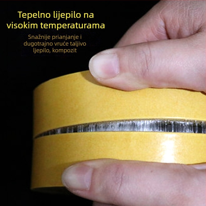 Dvostruka ljepilna traka s tkaninskom podlogom, snažna prionjivost za pričvršćivanje na zidove, spajanje tepiha bez vidljivih šavova, pogodna za vjenčanja i izložbe, mreža balona