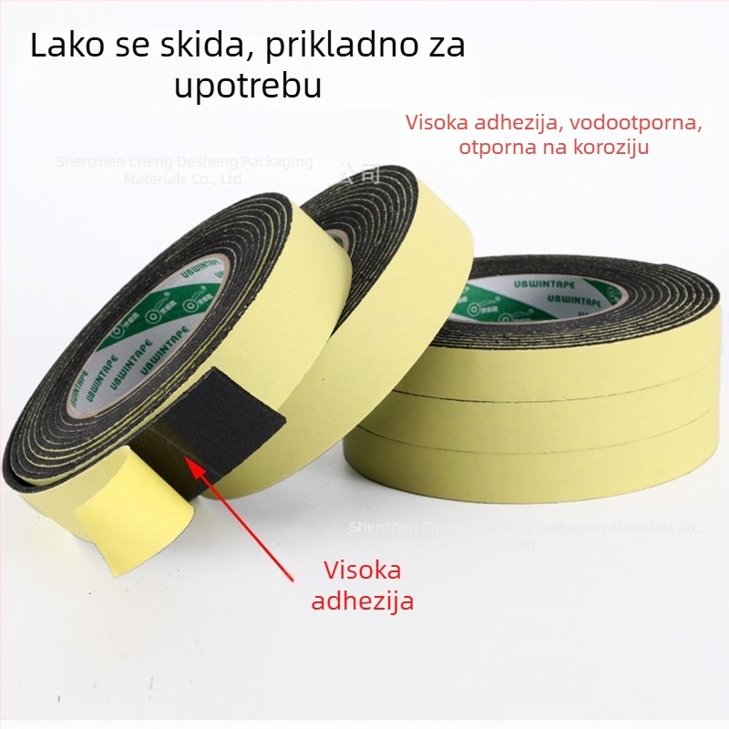 EVA pjena traka, jednostruka, crno-bijela, debela, apsorbira udarce