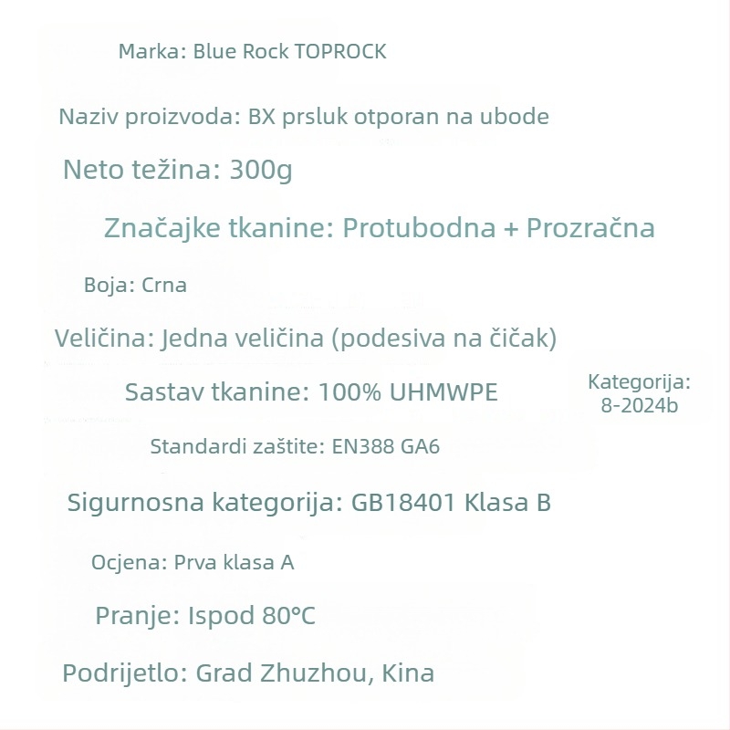 Blue Rock prsluk otporan na ubode, skriven, lagan i udoban za poslovna putovanja