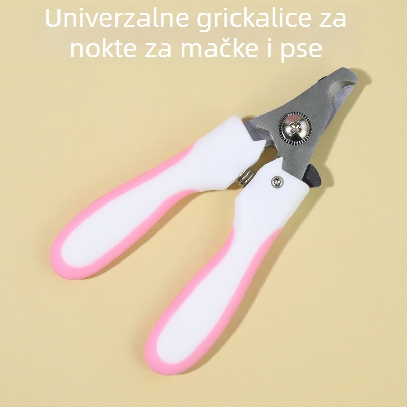 Škare za nokte kućnih ljubimaca za pse i mačke, nehrđajući čelik s pilnikom, ergonomska drška