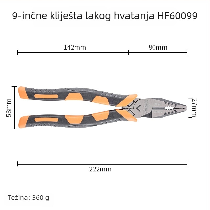 Hanax Višenamjenske dijagonalne kliješta, rezne kliješte za žicu, igličaste kliješte i odvijač izolacije