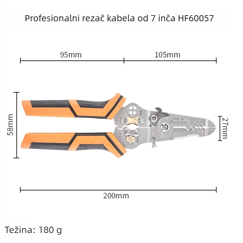 Hanax Višenamjenske dijagonalne kliješta, rezne kliješte za žicu, igličaste kliješte i odvijač izolacije