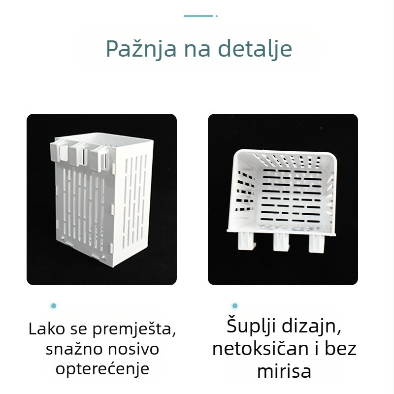 Zidni spremnik za sadnju u akvariju i spremnik za kornjaču, šuplji hidroponski koš za sadnju, četvrtasti višenamjenski spremnik za pohranu