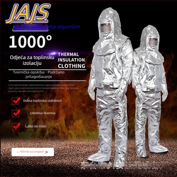 Aluminijsko izolacijsko odijelo za gašenje požara, vatrootporan i kemijski otporan, zaštita od zračenja za kotlovnice