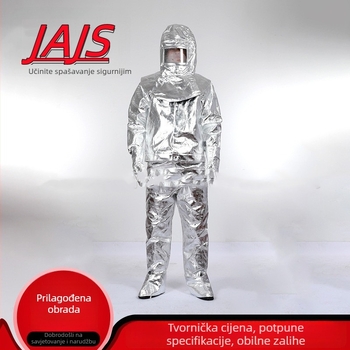 Aluminijsko izolacijsko odijelo za gašenje požara, vatrootporan i kemijski otporan, zaštita od zračenja za kotlovnice