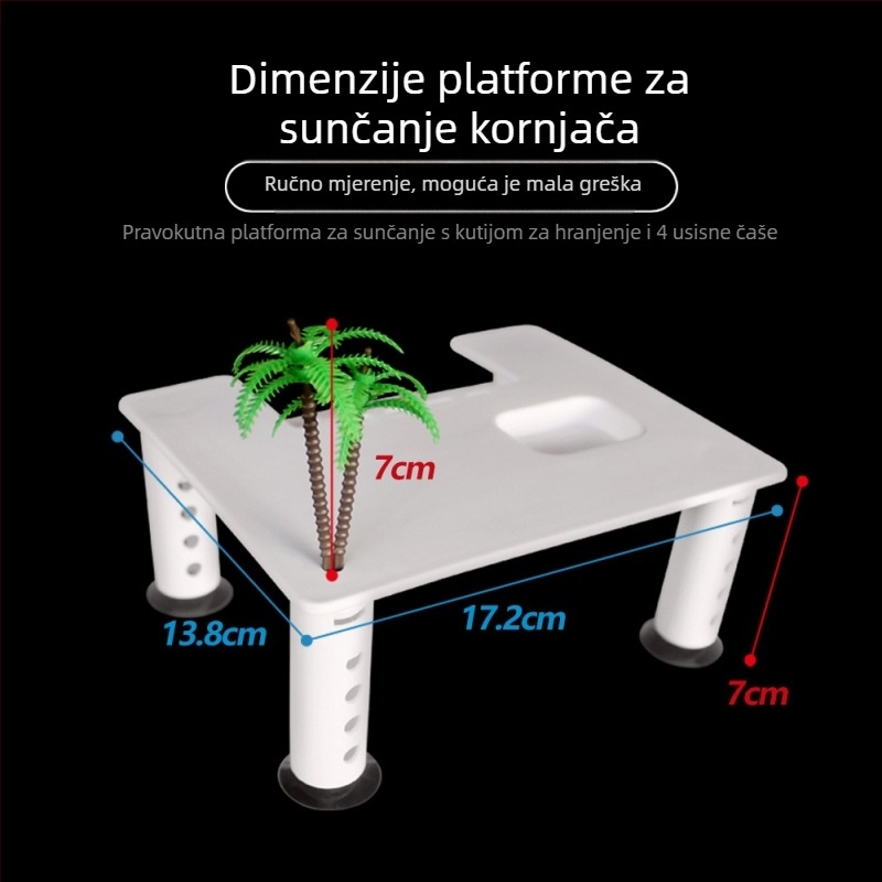 Platforma za penjanje i sušenje za brazilsku kornjaču, s plutajućim otokom za uređenje akvarija