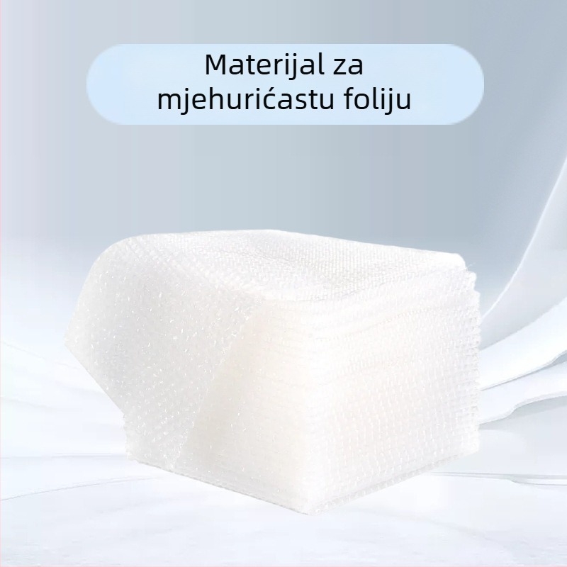 Rolna folija s mjehurićima, dvostruko debeli sloj, laminirana bisernim pamukom za apsorpciju udara