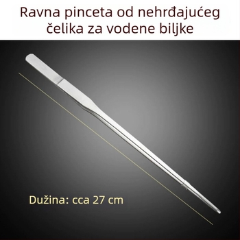 Set alata za aquascaping: pinzete i škare za vodne biljke, nehrđajući čelični klipsovi, ploska lopatica za pijesak i scraper za alge u akvariju