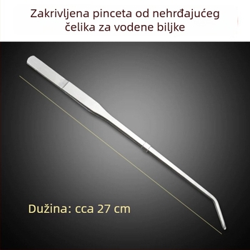 Set alata za aquascaping: pinzete i škare za vodne biljke, nehrđajući čelični klipsovi, ploska lopatica za pijesak i scraper za alge u akvariju