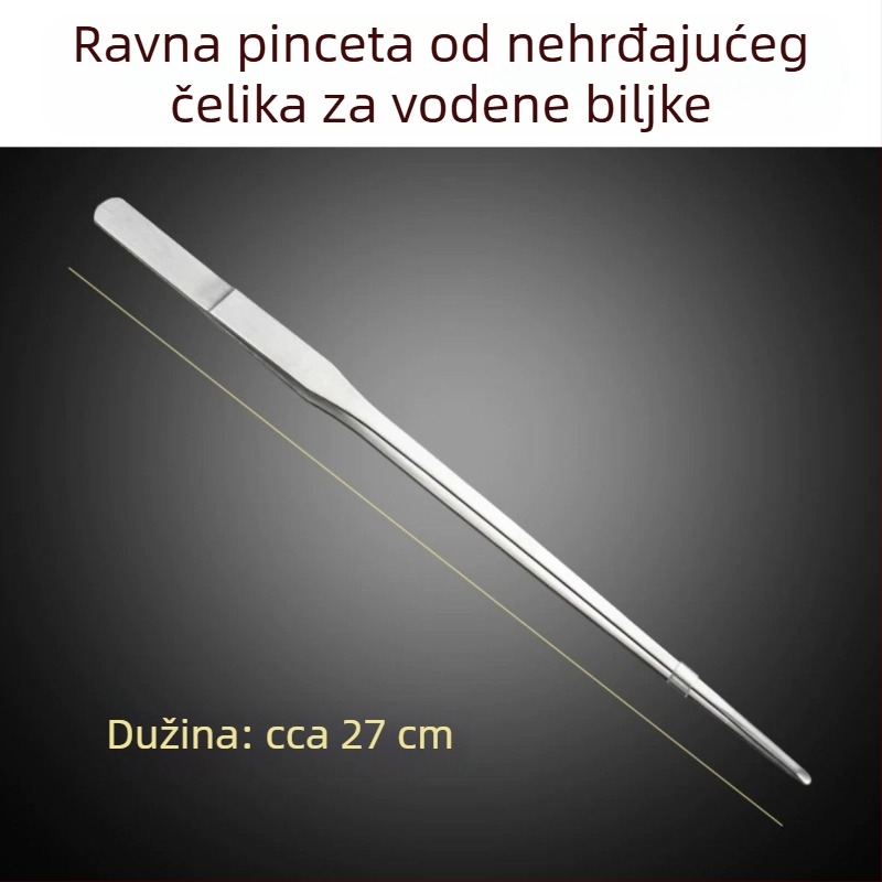 Set alata za aquascaping: pinzete i škare za vodne biljke, nehrđajući čelični klipsovi, ploska lopatica za pijesak i scraper za alge u akvariju
