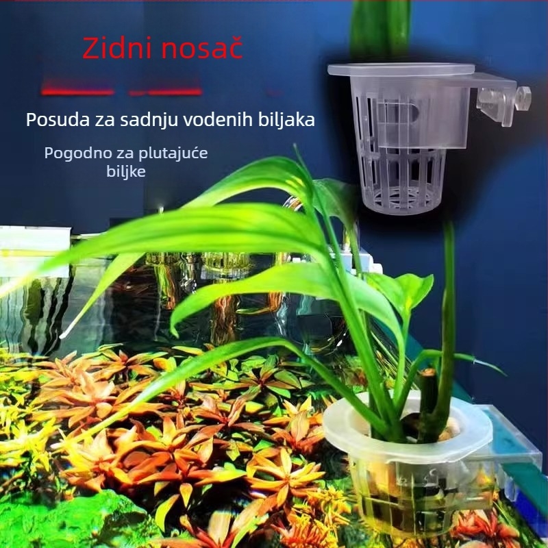 Zidna košara za uzgoj vodnih biljaka i hidroponske dekoracije za akvarij