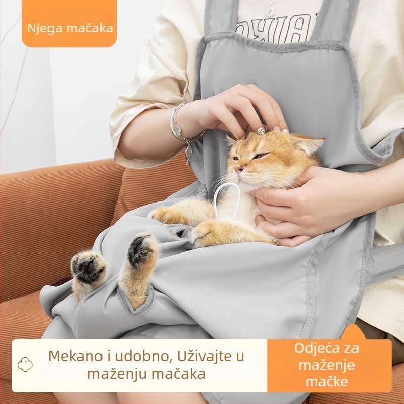 Cat Butler ljetna odjeća za maženje mačaka — zaštita od dlaka s otvorima za noge