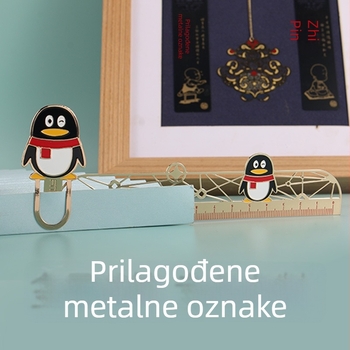 Mesingova za knjigu s izrezanim dizajnom i prilagođenim logom