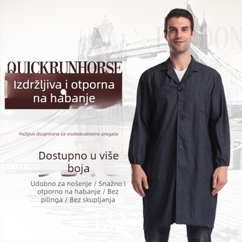 Debeli pamučni kombinezon za rad, zaštita od prašine, denim radno odijelo s logom