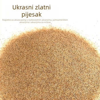 Zlatni riječni pijesak za akvarij – prirodni fini pijesak za podlogu i ukras biljaka u akvariju
