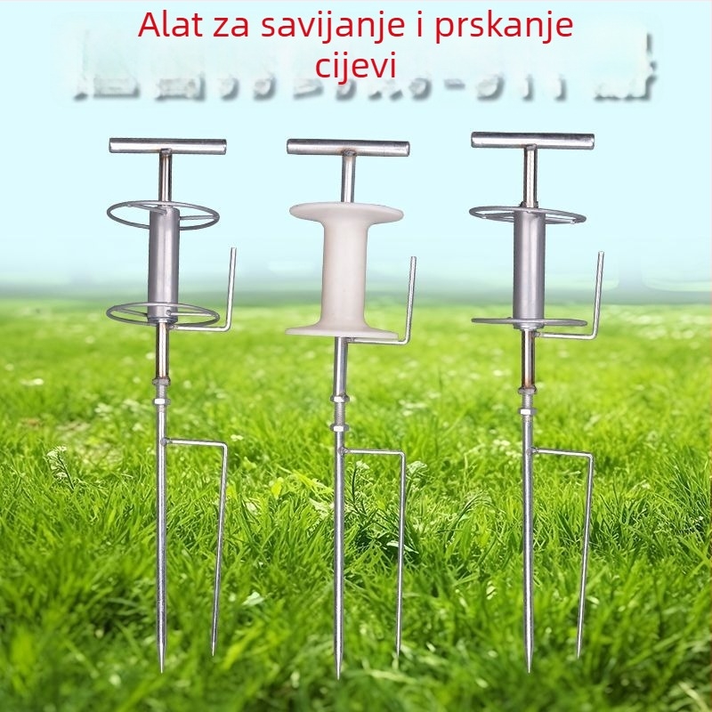 Alat za izvlačenje cijevi za prskanje, poljoprivredni savijač cijevi, držač za ugradnju u tlo i pribor za navodnjavanje